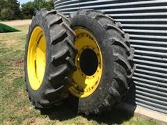 Set Of (2) John Deere Front Tires & Rims 