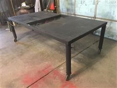 Rolling Steel Shop Table 