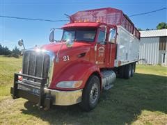 2013 Peterbilt 386 T/A Silage Truck W/MAS 22' Chain Floor Box 