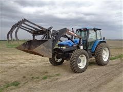 1998 Ford/New Holland 8160 MFWD Tractor W/Cab Woods DuAl 255 Quick Attach Loader 