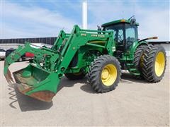 2005 John Deere 8120 MFWD Tractor With 840 Front-End Loader/Grapple 