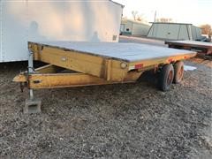 Shop Built Bumper Pull T/A Flatbed Trailer 