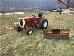 1976 International 185 Loboy 2WD Tractor W/Blade 