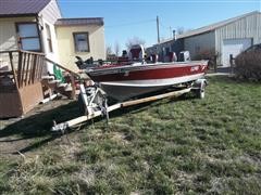 1990 Lund 1600 Fury Boat & Trailer 