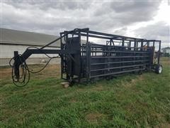 Homemade Heavy Duty Portable Corral/Alley Way With Headgate 