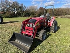 2016 Mahindra 1538 4WD Compact Utility Tractor W/Loader 