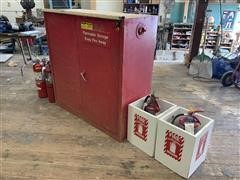 Flammable Storage Cabinet & Fire Extinguishers 