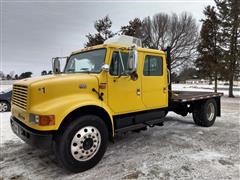 2001 International 4000 Series 4700 Low Profile Flatbed Truck 