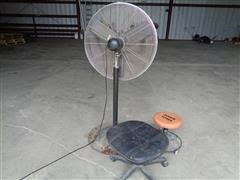Flow Pro Electric Fan & Shop Stools 