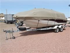 2004 Bombardier Islandia Deck Boat & Trailer 