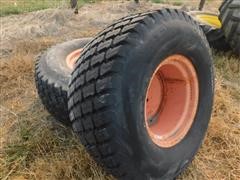 Titan 44x18.00-20 Tires On Orange Rims 