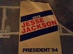 1984 Autographed Jesse Jackson President Poster 