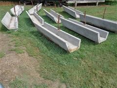HC 10' Cement Fence Line Feed Bunks 