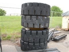 60.5 X 10.5 X 21 Solid Loader Tires & Rims 
