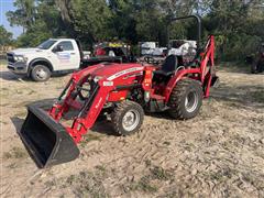 2021 Massey Ferguson 1825E Compact Utility Tractor W/Loader & Backhoe 