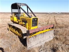 1975 John Deere 450C Dozer With 6 Way Angle Tilt Blade And Brush Rake 