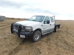 2002 Ford F250 Lariat Four Door Flatbed Pickup 