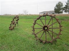 F & H Steel Tractor Wheels With Cleats 