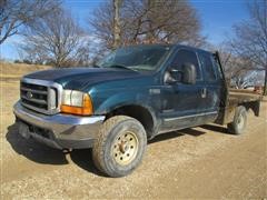 1999 Ford F350 Extended Cab Flatbed Pickup 