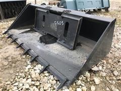 2018 78" Skid Steer Bucket Attachment W/ 2nd Mounting Plate 