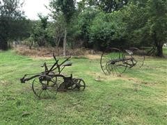 Antique Rakes And Plow 