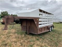 1984 Shop Built T/A Livestock Trailer W/removable Cage 