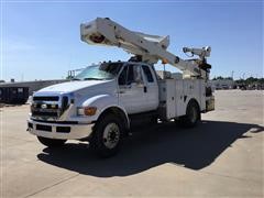 2010 Ford F750 Extended Cab Bucket Truck 