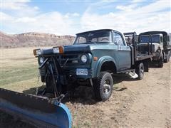 1970 Dodge Power Wagon 4X4 Flatbed Truck With SnowPlow 