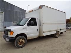 2004 Ford Cutaway Van F350 Super Duty Dually Box Van W/14' Enclosed Cargo Box 