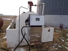 Steel 3000 Gal Fuel Tank W/Steel Spill Tank & Metering Electric Pump 