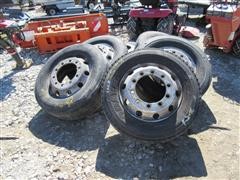 Alcoa Aluminum 275/70R22.5 Tires & Rims 