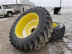 Goodyear 18.4R38 Tractor Duals W/Hubs 