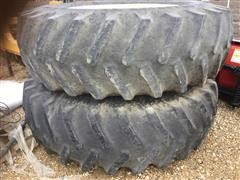 Firestone 20.8-38 Tractor Tires With Rims & Hubs 