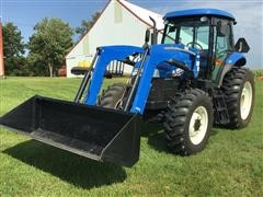 2014 New Holland TS6.110 MFWD Tractor W/Loader 