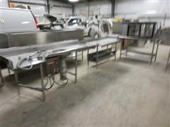 13' Stainless Steel Dish Washing Table 