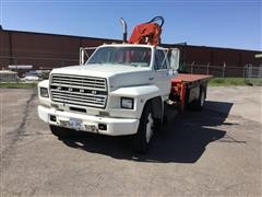 1980 Ford K742 Flatbed Boom Truck 