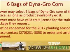 Choice Of (6) Bags Of Dyna-Gro Seed Corn 