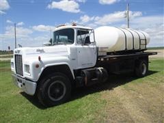 1986 Mack R685T Econodyne S/A Flatbed Truck W/1600 Gal Poly Nurse Tank 