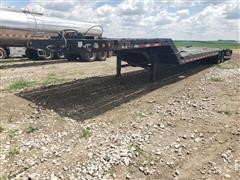 1998 Dynaweld T/A Fixed Neck Equipment Trailer W/Hyd Tail Section 