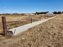 Concrete Feed Bunks W/Posts, Cable, & End Caps 