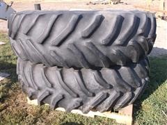 Goodyear Dyna Torque Radials 18.4 R 38 Rear Tractor Tire Duals And Rims 