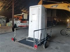 Porta-Potty On Mounted On 2 Wheel Trailer 