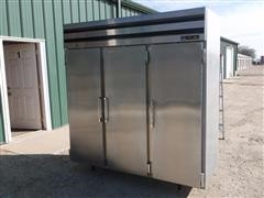 Beverage Air E Series Stainless Steel 3 Door Commercial Refrigerator 