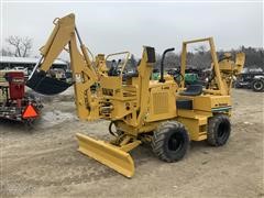 1994 Vermeer VP4150 Vibratory Cable Plow W/Backhoe & Backfill Blade 