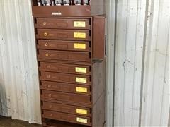 Lawson Storage Cabinet W/Open Shelf & Pull Drawers 