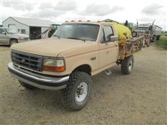 1996 Ford F350 4x4 Pickup Mounted Sprayer 