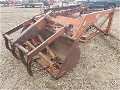Dual Hydraulic Loader With Grapple Fork 