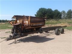 Hay Buster Bale Processor Mounted On DW Bale Mover 