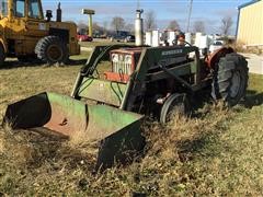 International 606 2WD Tractor & Oliver Loader 