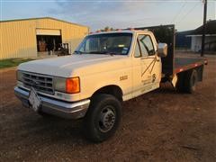 1991 Ford F-450 Sd Flatbed Truck 